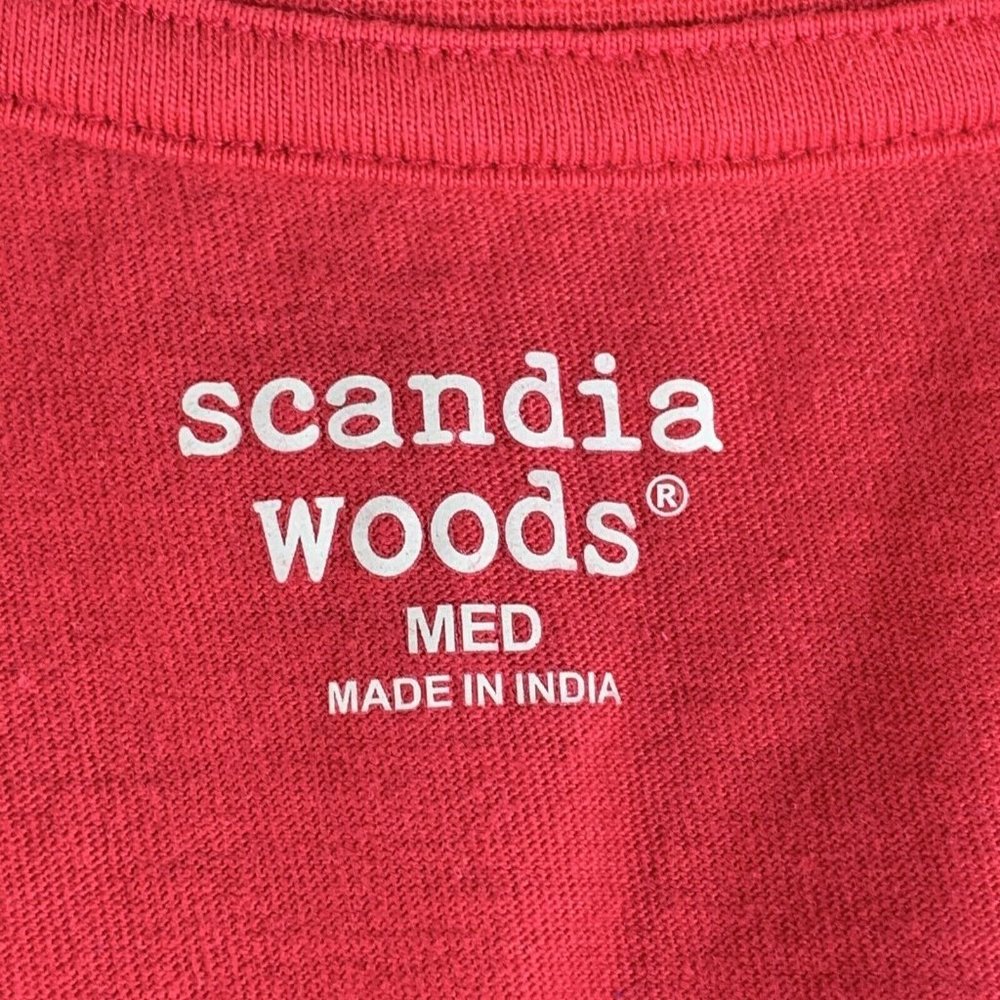 Scandia Woods Men's Basic V-Neck S/S Pocket T-Shirt Red Med - Picture 6 of 7